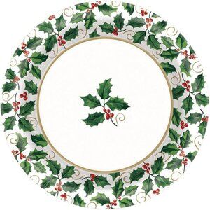 Amscan Seasonal Christmas Holy Value Dessert Plates - Round Plates 6 3/4 inches